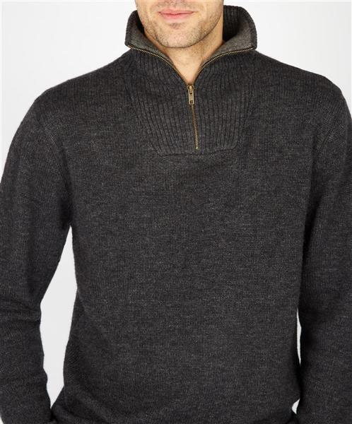 marlowe nature Half Zip Sweater Troyer Wolle duck green
