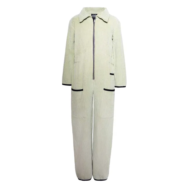 Infantium Victoria Velvet Green Jumpsuit Kinder-Overall Grün Cord