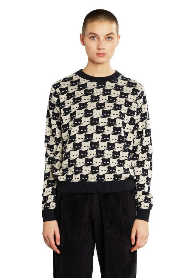 marlowe nature Sweater Arendal Pepita Cats Pullover rainy day