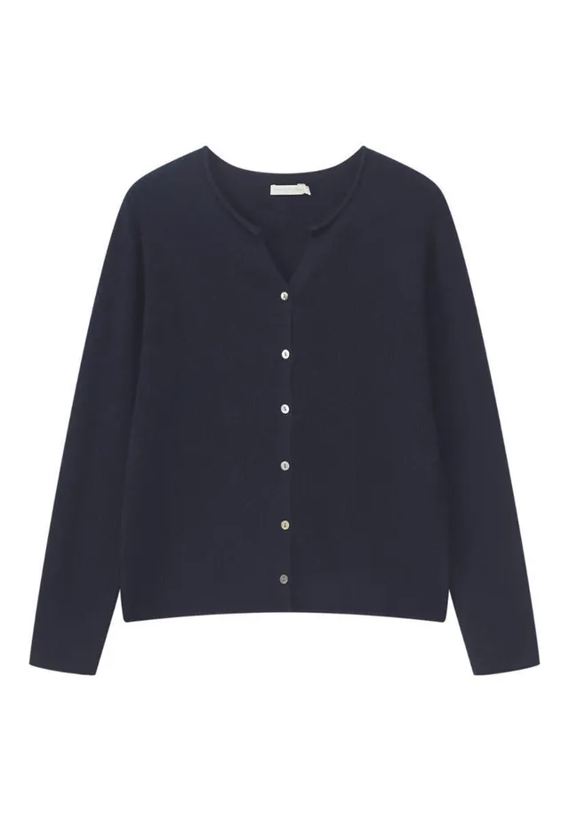 Marlowe Nature Kathy Strickjacke Kaschmir Cardigan navy