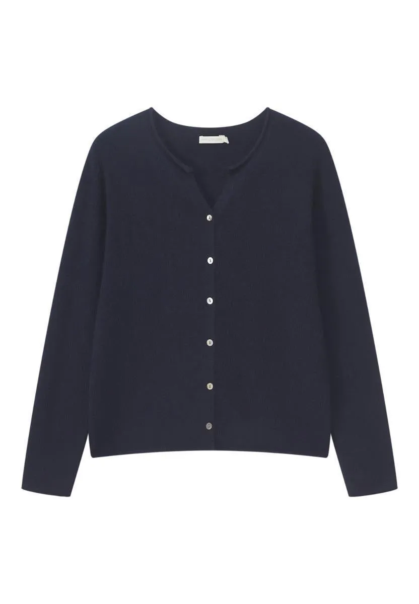 Marlowe Nature Kathy Strickjacke Kaschmir Cardigan navy