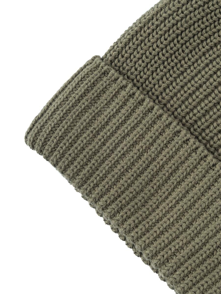 marlowe nature LEAF ribbing hat Mütze dark olive Bio-Baumwolle