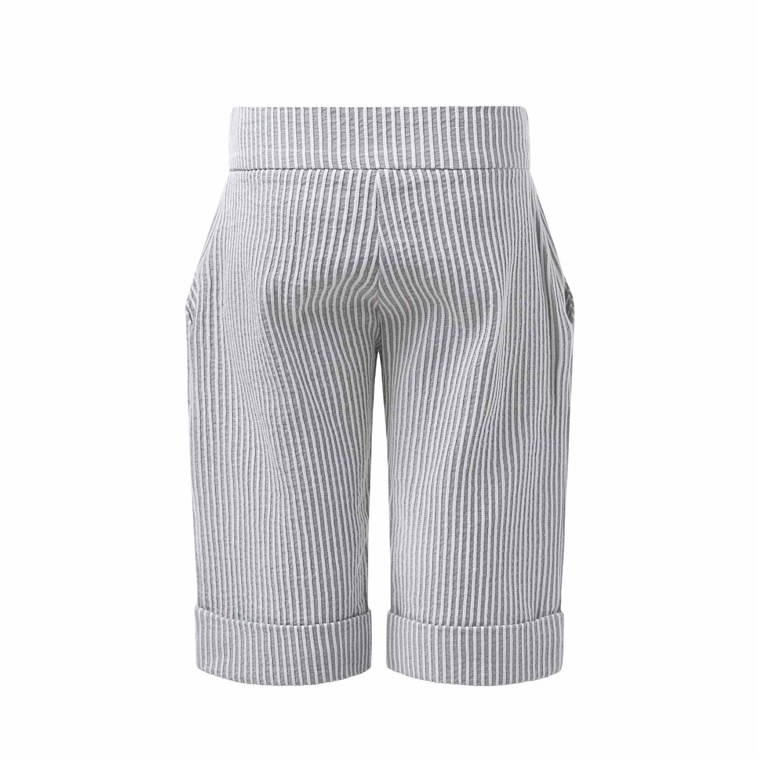 Infantium Victoria Striped Puffed Pants Hose Grau Gr. 92