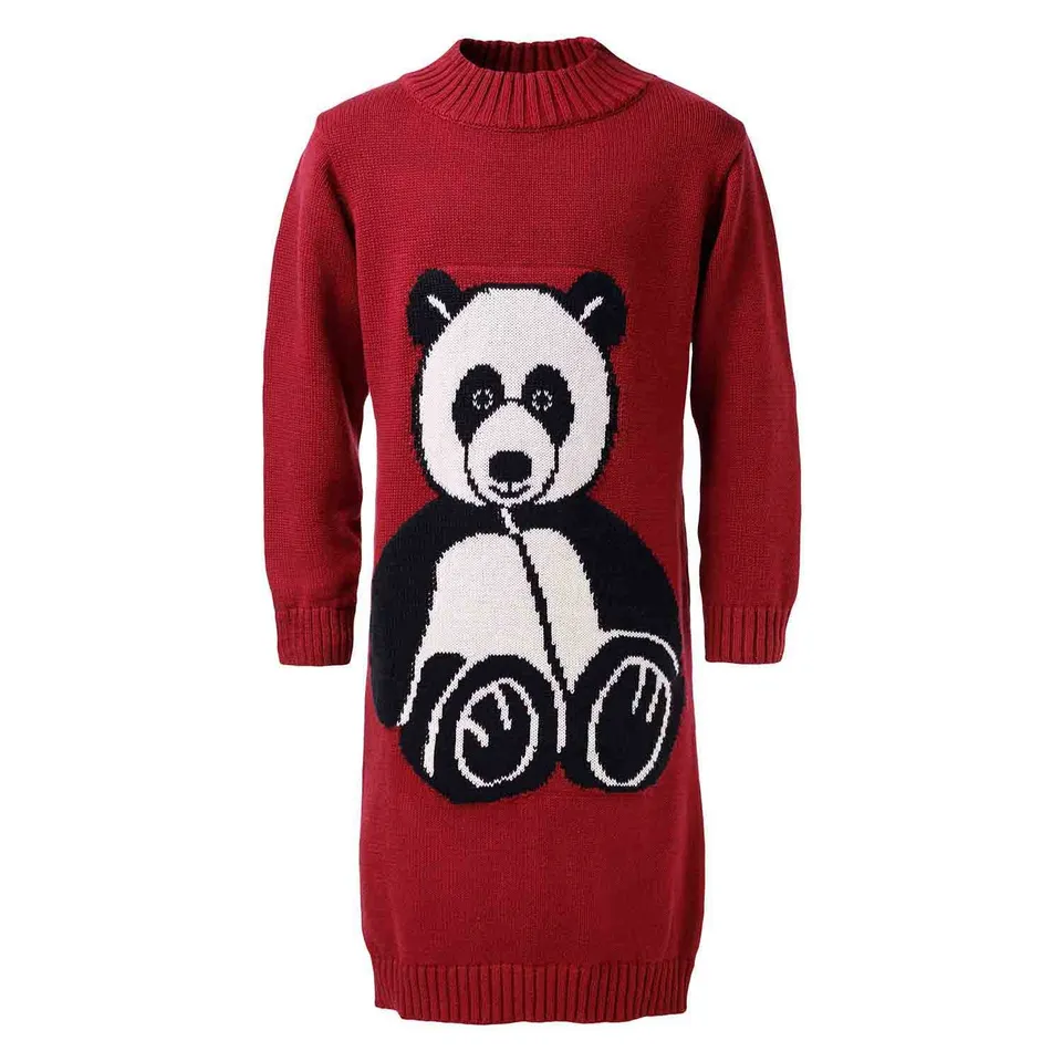 Infantium Victoria Dresses Red Knitted Panda Strickkleid Gr.104