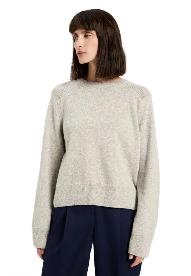 marlowe nature Cropped Pullover bitter chocolate Wollmix 34-42