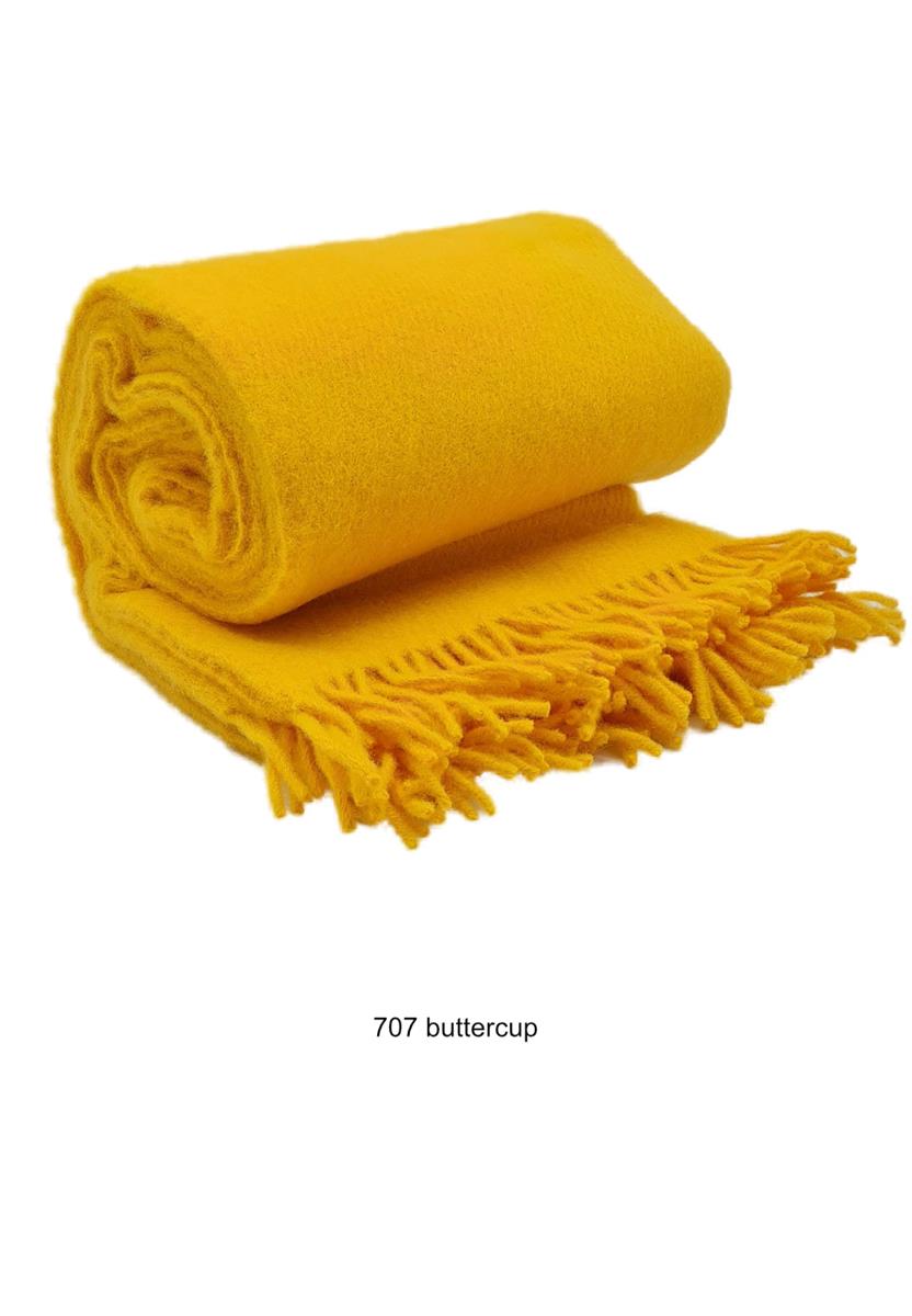 Marlowe Nature Basic Wolldecke 130x200 buttercup Schurwolle