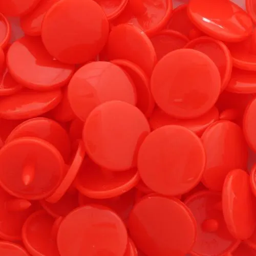 Kam Snaps Plastic Snaps B01 Druckknöpfe orangerot 50 Sets