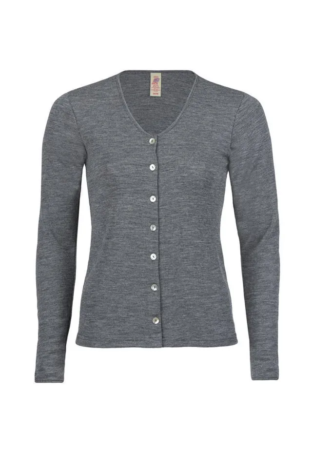 Engel Cardigan Strickjacke schiefer 34/36 Bio-Merinowolle