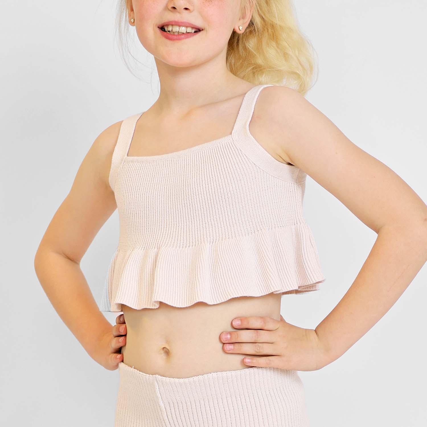 Infantium Victoria Pink Crop Top Mädchen Top Bio-Baumwolle