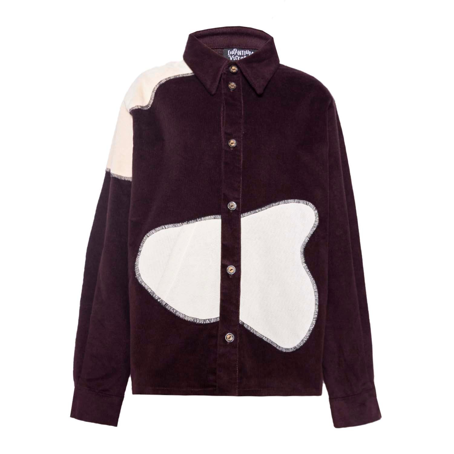 Infantium Victoria Velvet Kinderhemd Aubergine Gr. 116