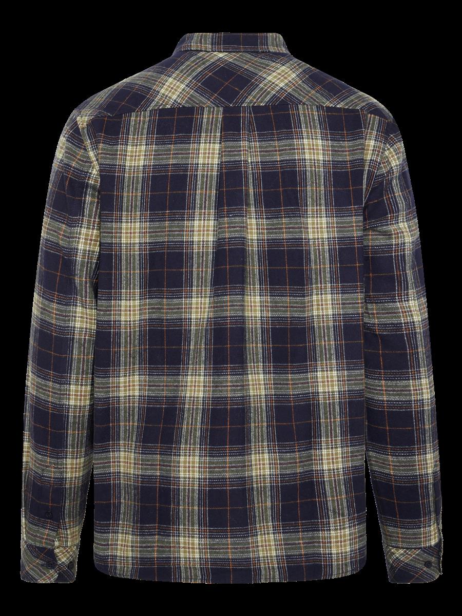 marlowe nature Organic Checked Flannel Karohemd blue check Bio