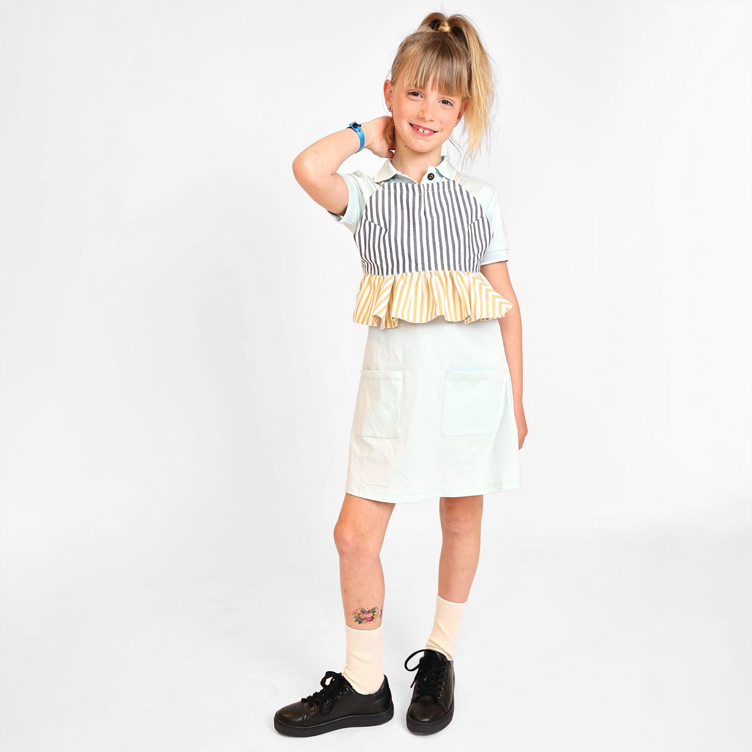 Infantium Victoria Striped Crop Top gestreift Bio-Baumwolle