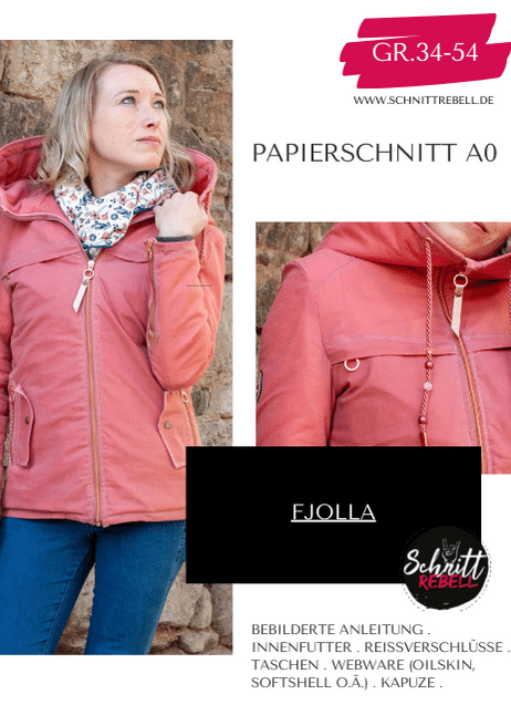Schnittrebell Fjolla Papierschnitt Jacke Gr.34-54 A0