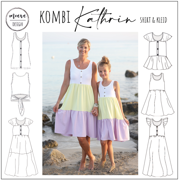 Moeve Design Kathrin Mini Kathrin Partnerlook Shirt Kleid Jersey