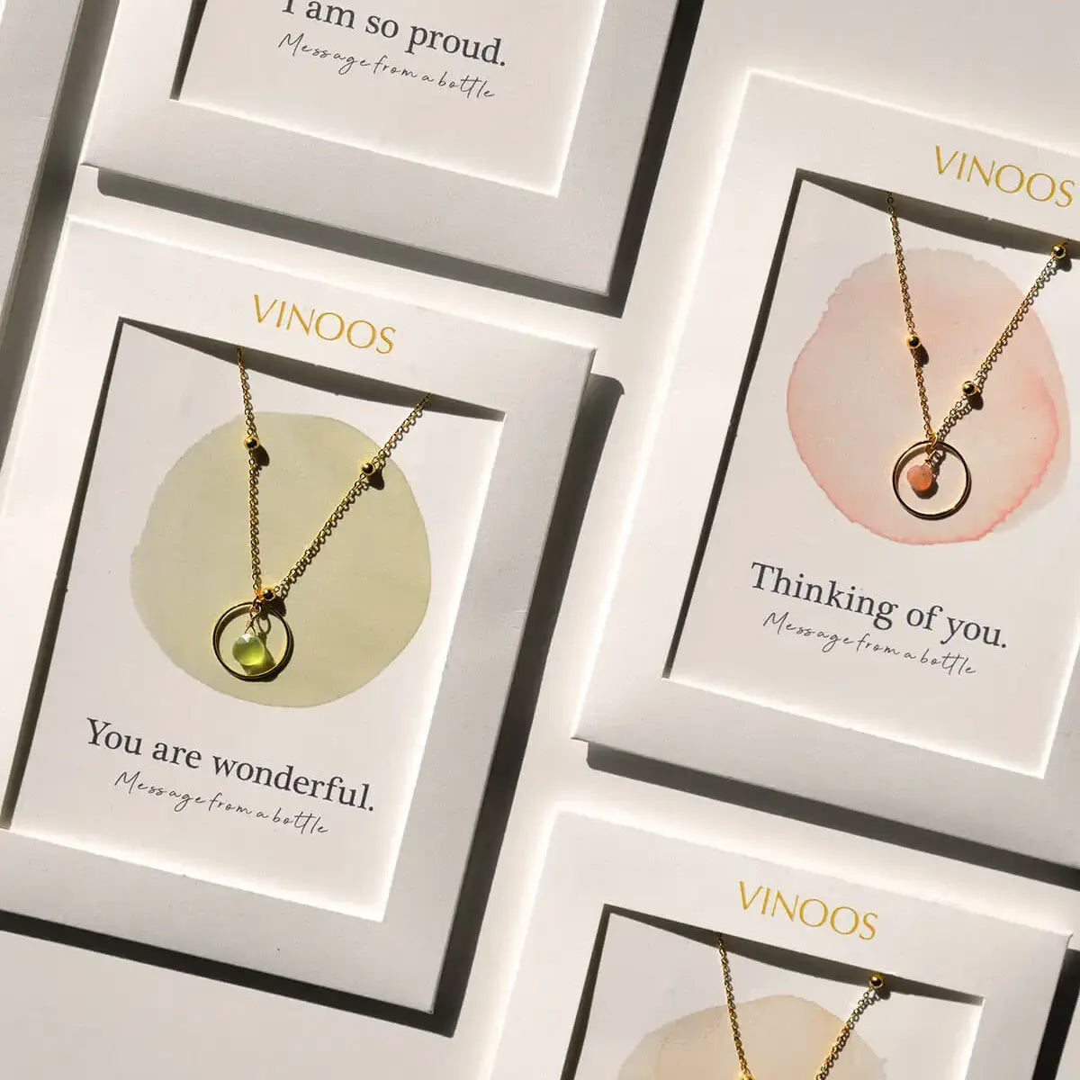 marlowe nature Gold Circle Kette creme-new life Edelstahl nickelfrei