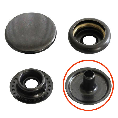 Kam Snaps Metal Snaps Druckknöpfe antik messing 50 Kappen