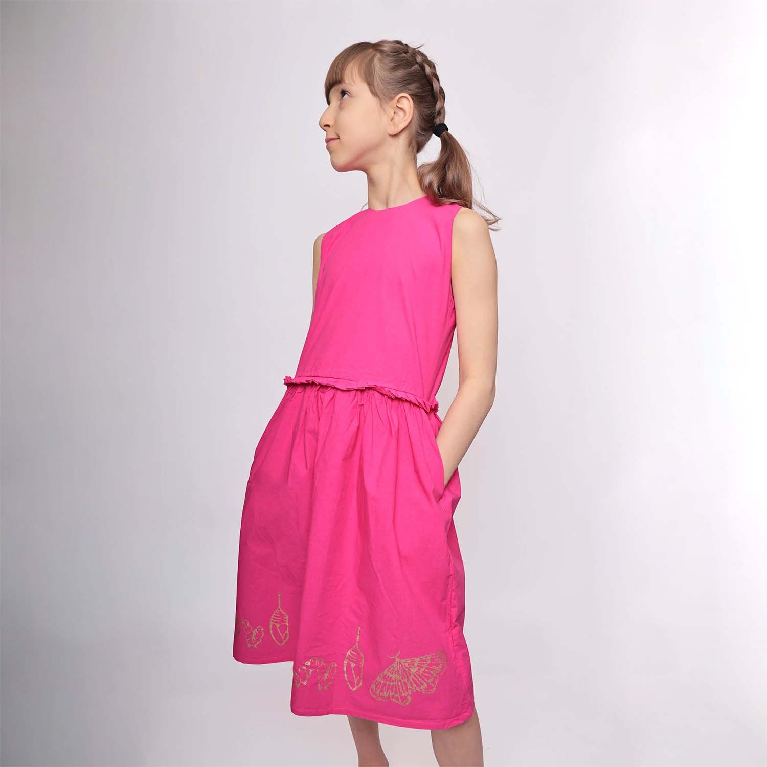 Infantium Victoria Flower Girl Dress Pink Gr 116 Bio Handprint