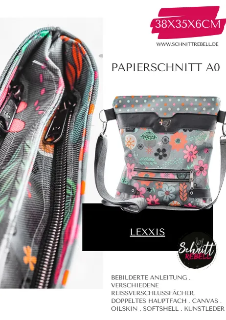 Schnittrebell Lexxis Papierschnitt Tasche A0 38x35x6 cm