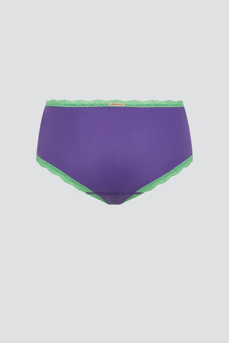 marlowe nature Pants Hose ecru-melange Bio-Baumwolle Rippen