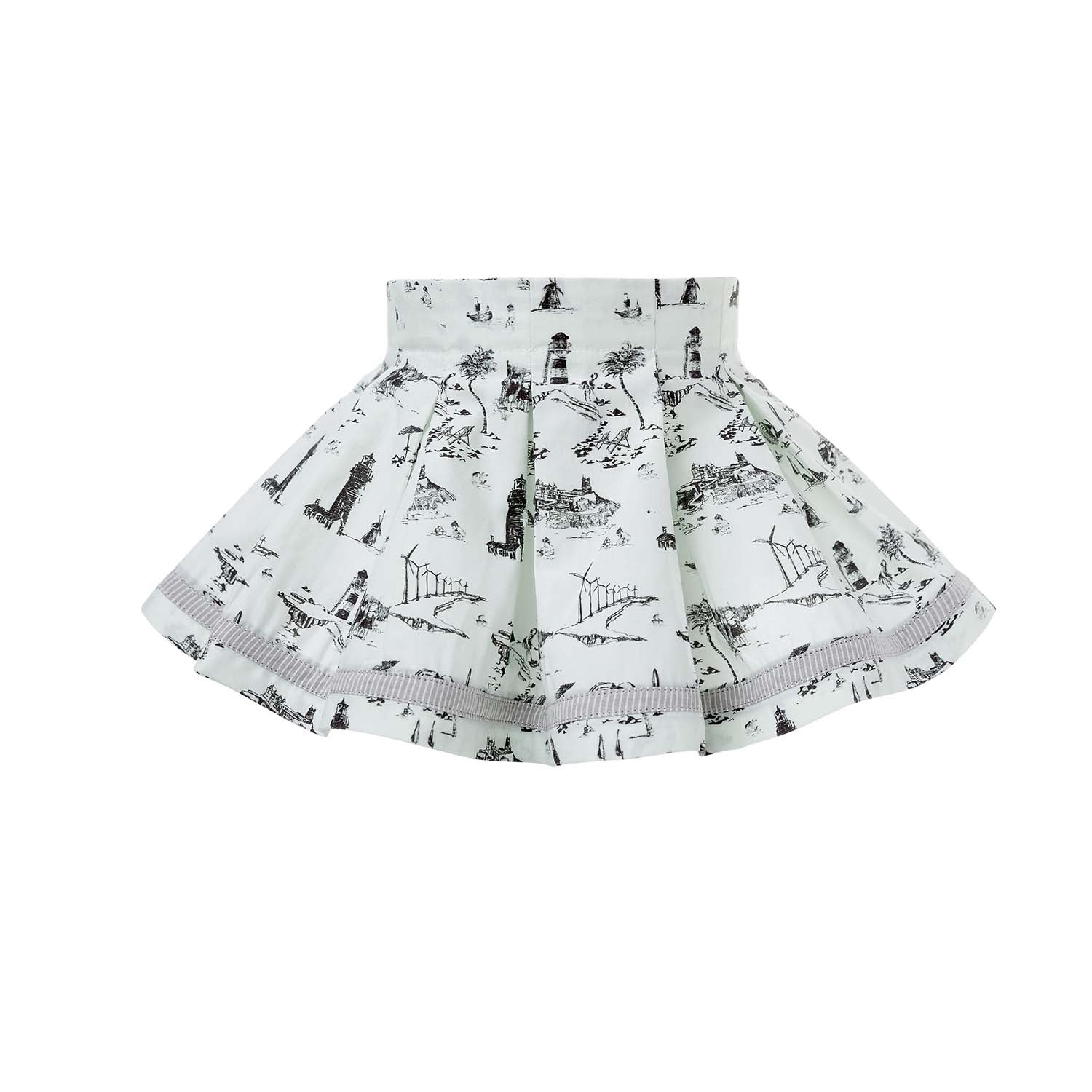 Infantium Victoria Flared Mini Skirt Rock mint Vintage-Print