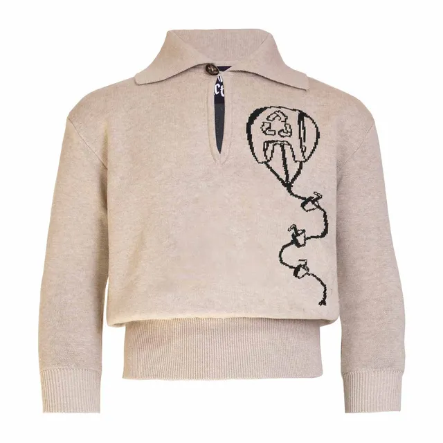 Infantium Victoria Pullover Beige Drache Gr.116 Bio