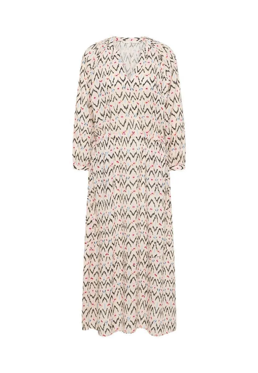 Marlowe Nature Midikleid ikat print natural Seide Gr.36
