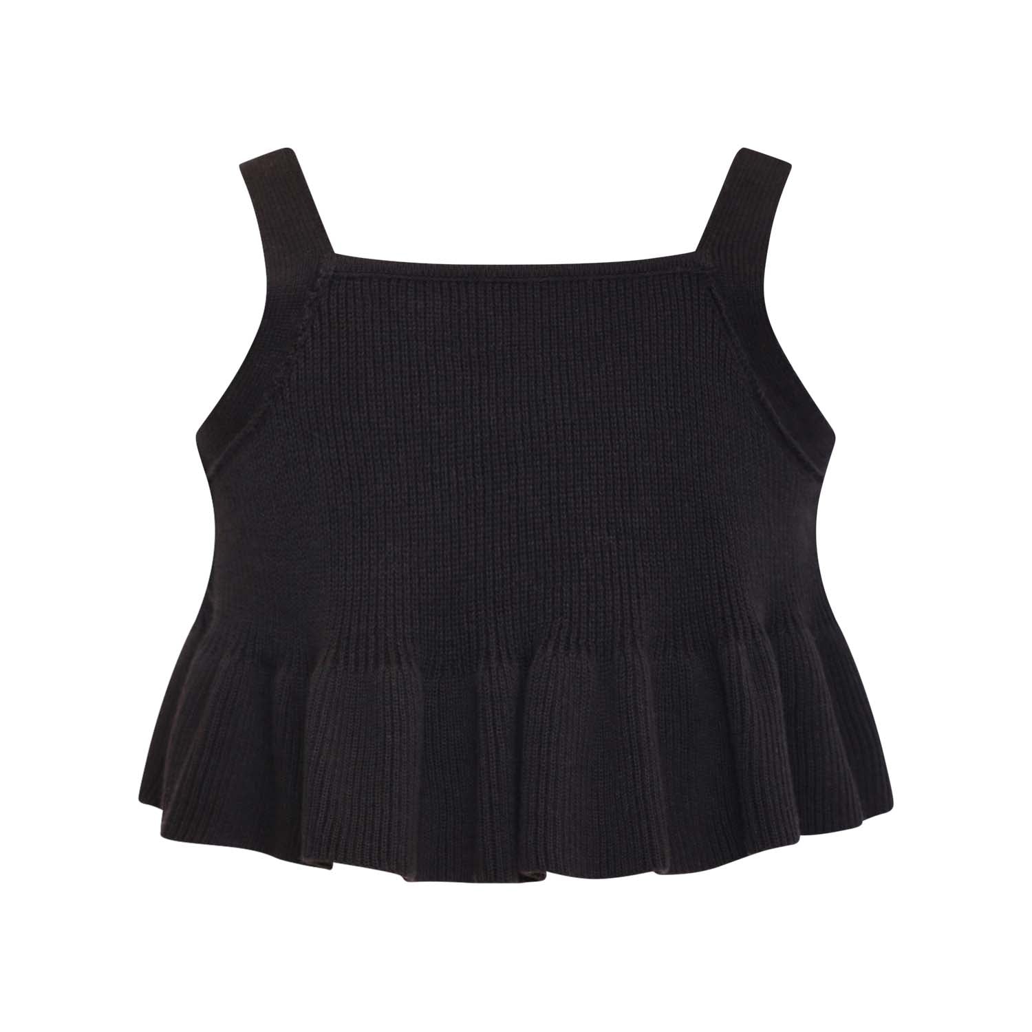 Infantium Victoria Kids Crop Tops Top Schwarz Bio-Baumwolle