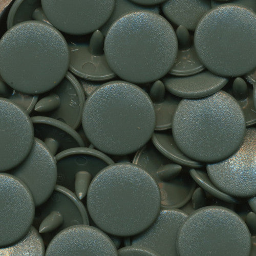 Kam Plastic Snaps B09 Druckknöpfe Olive Gray 50 Sets matt