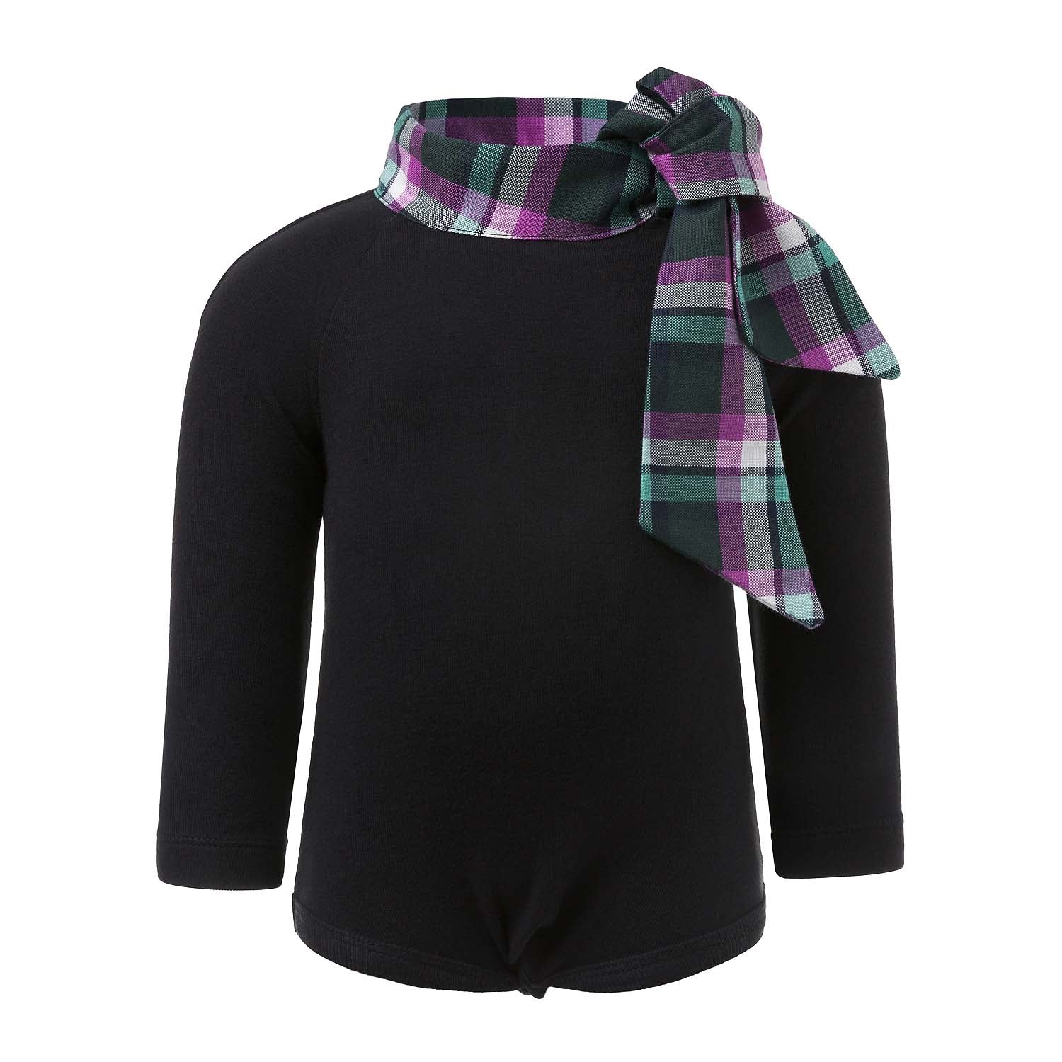 Infantium Victoria Fliege Body Babybody Schwarz Baumwolle