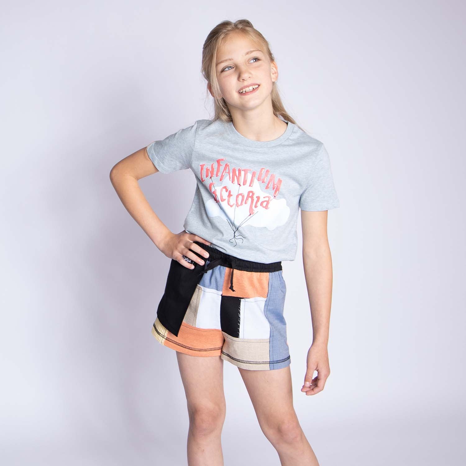 Infantium Victoria Shorts Patchwork Bunt 104 Bio-Hanf