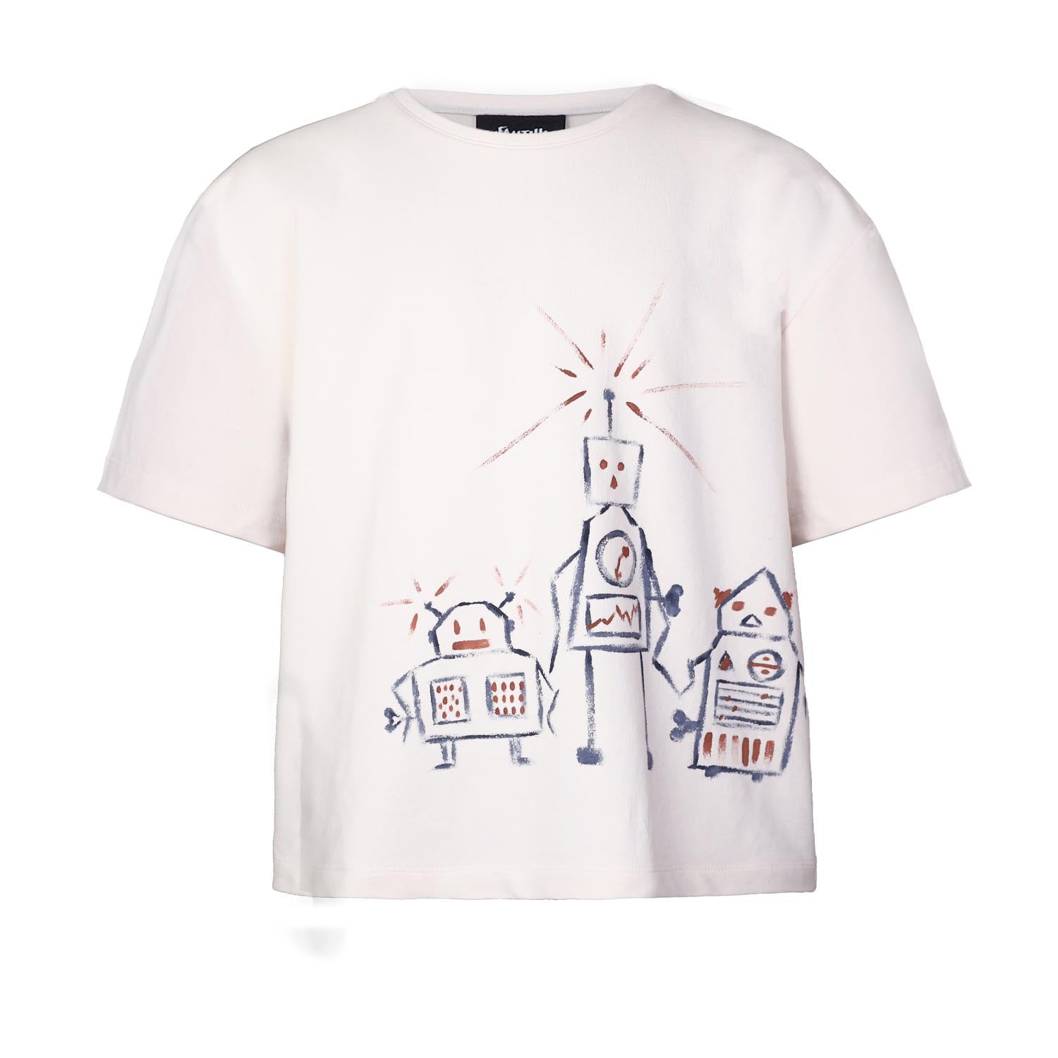 Infantium Victoria Off-White Oversized T-Shirt Kinder weiß Bio-Baumwolle