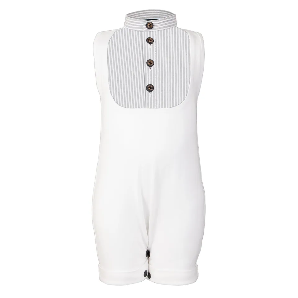 Infantium Victoria Baby Playsuit Strampler Weiß Gr 68-92