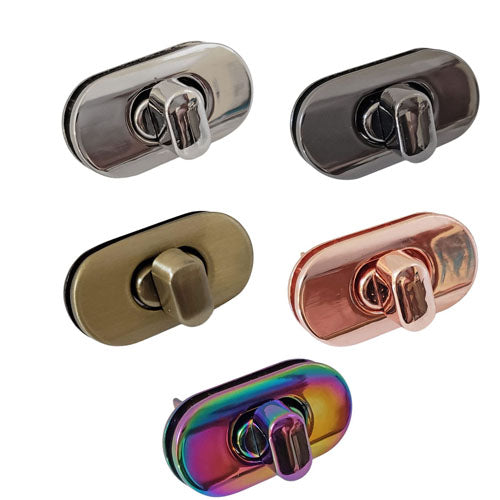Kam Snaps Oval Turn Locks Taschenverschluss 2er Silber