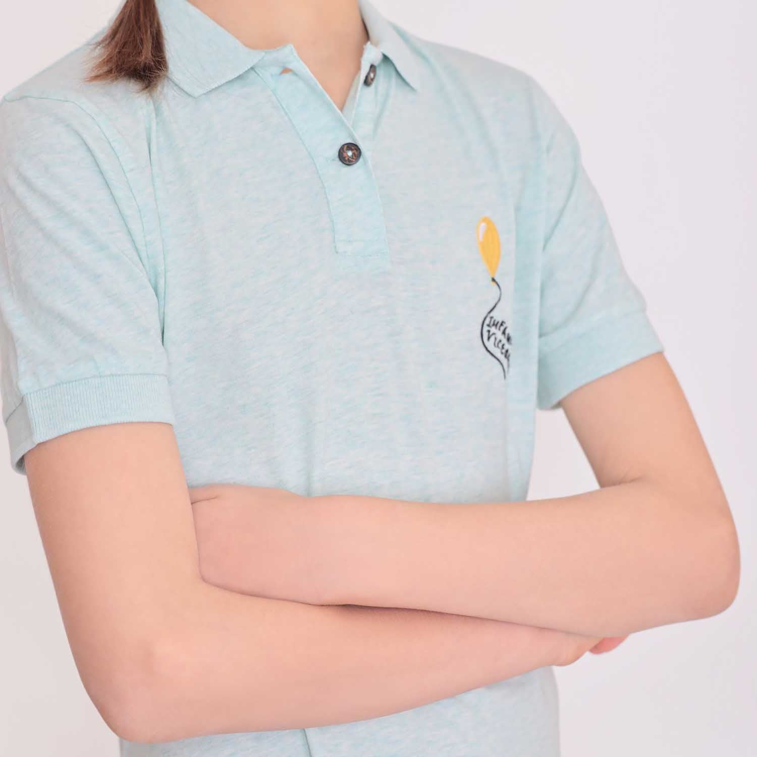 Infantium Victoria Mint Green Polo Kleid Bio-Baumwolle GOTS