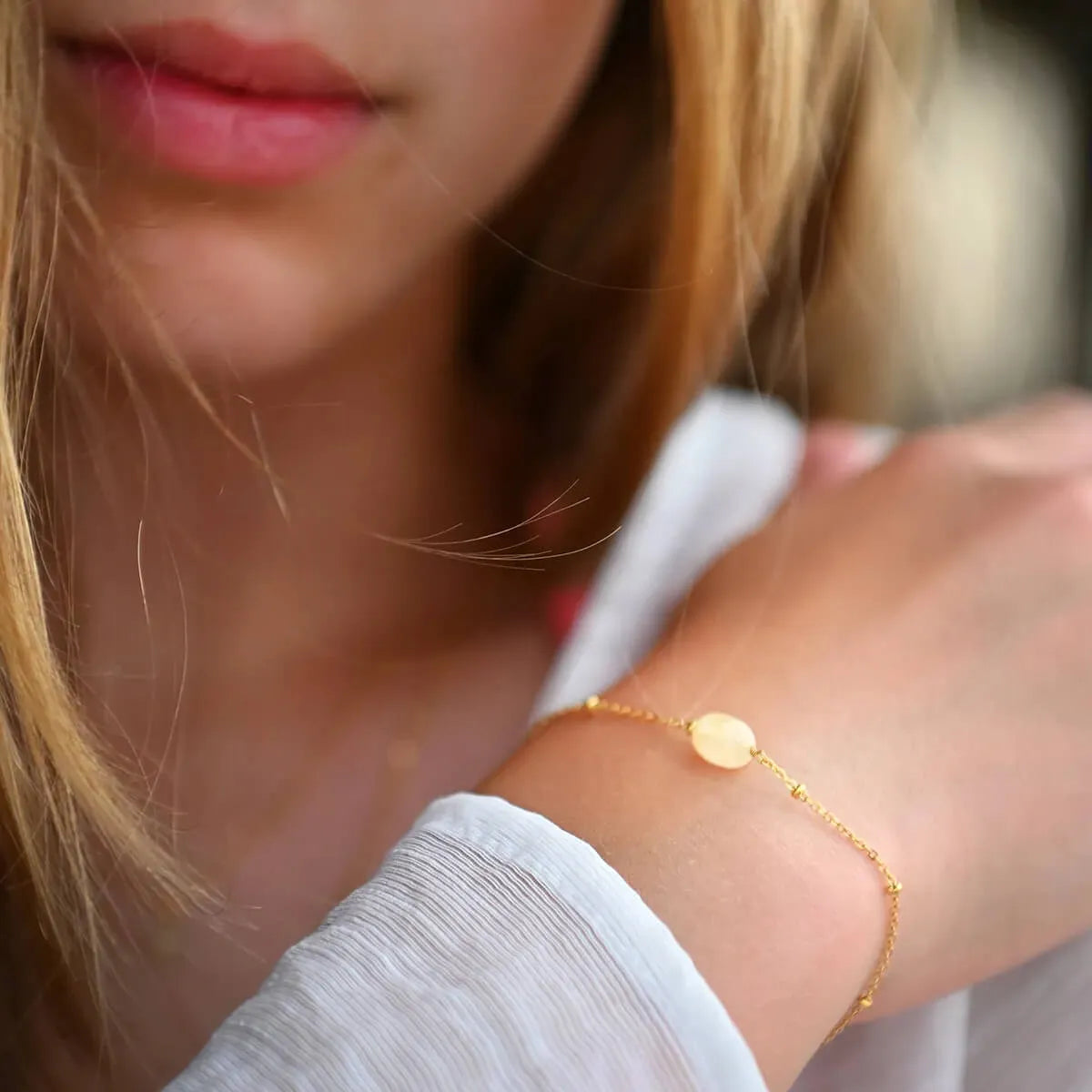 marlowe nature Bracelet Gold Armband Edelstahl Creme-lets celebrate