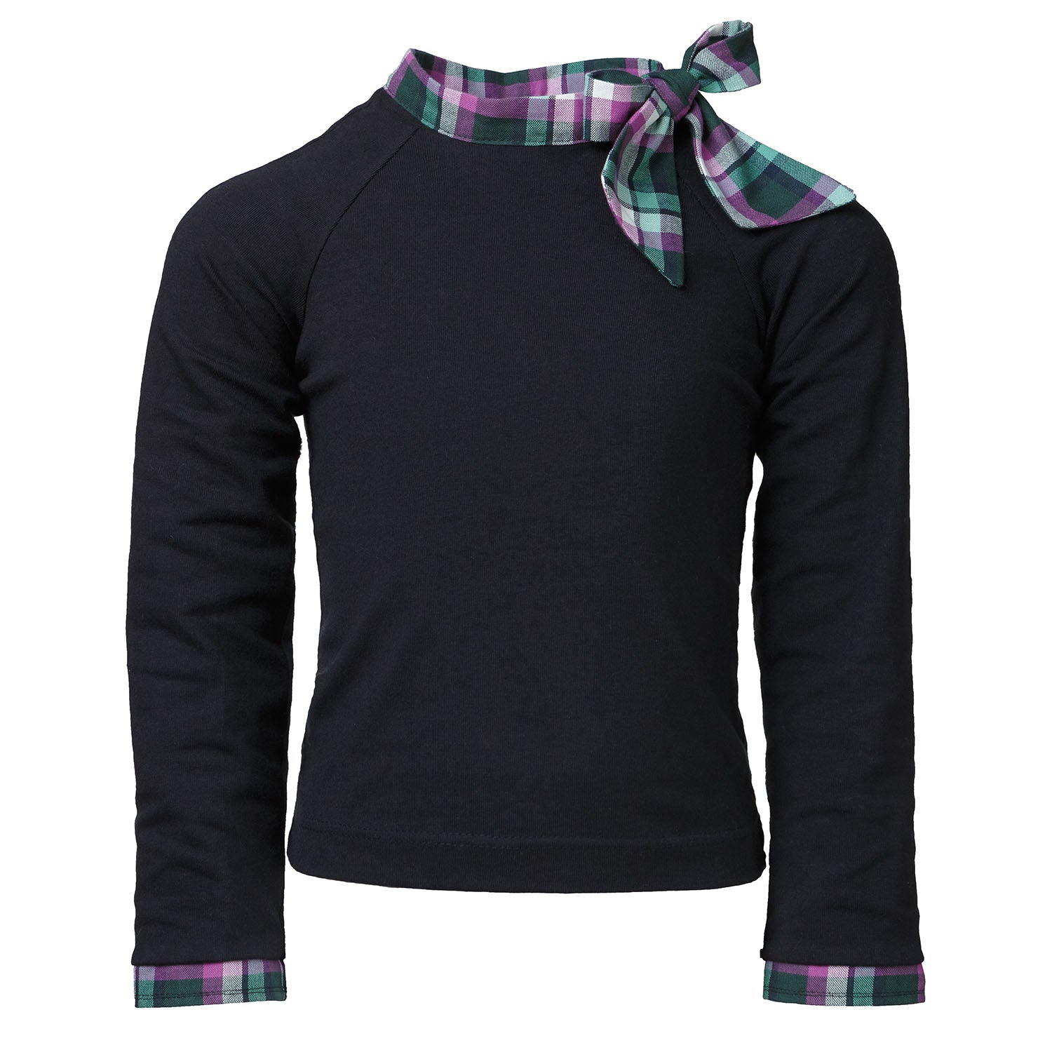 Infantium Victoria Bow-Tie Shirt Mädchen Schwarz Gr.128 Baumwolle