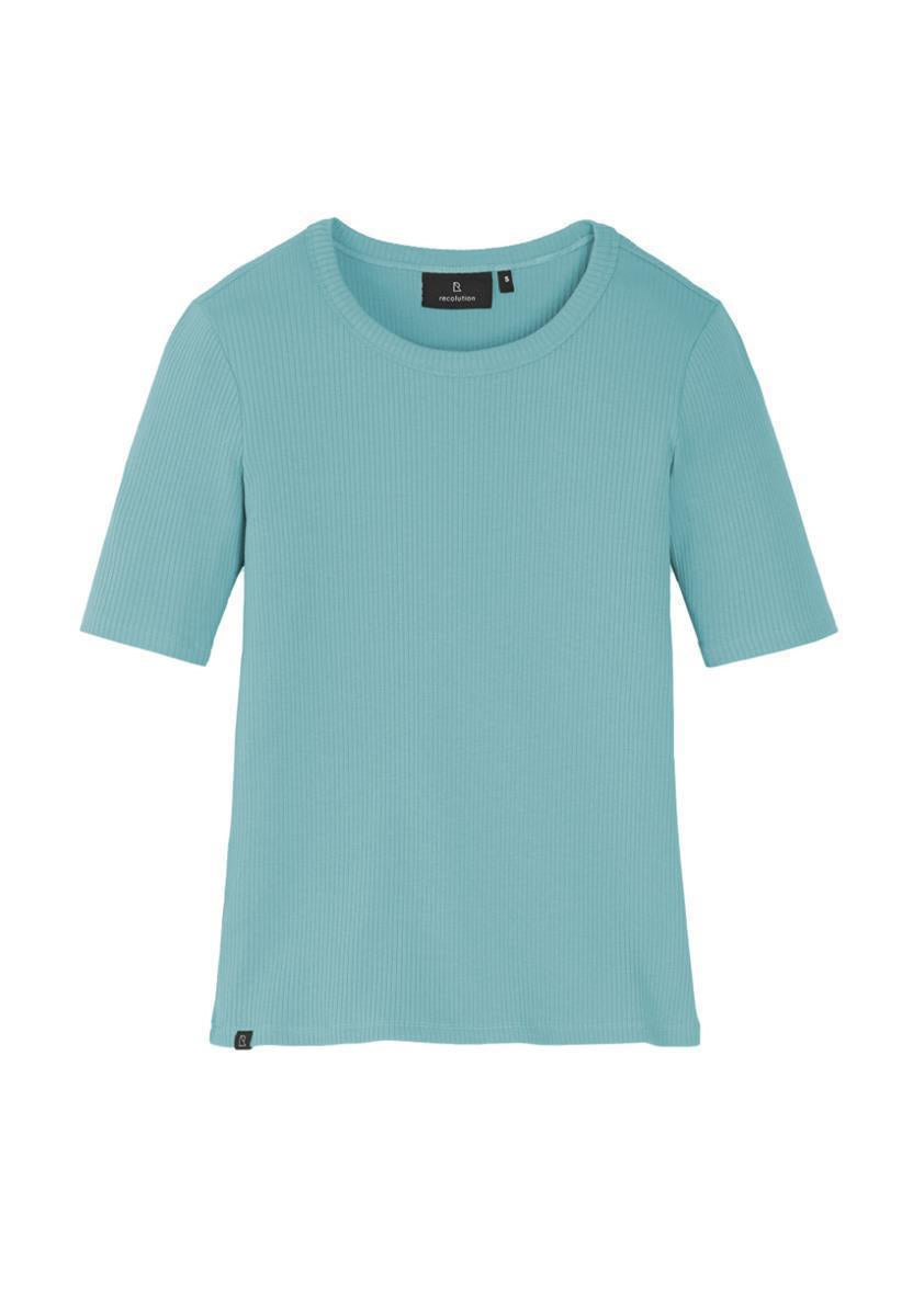 marlowe nature Daphne T-Shirt sun yellow Rippe tailliert