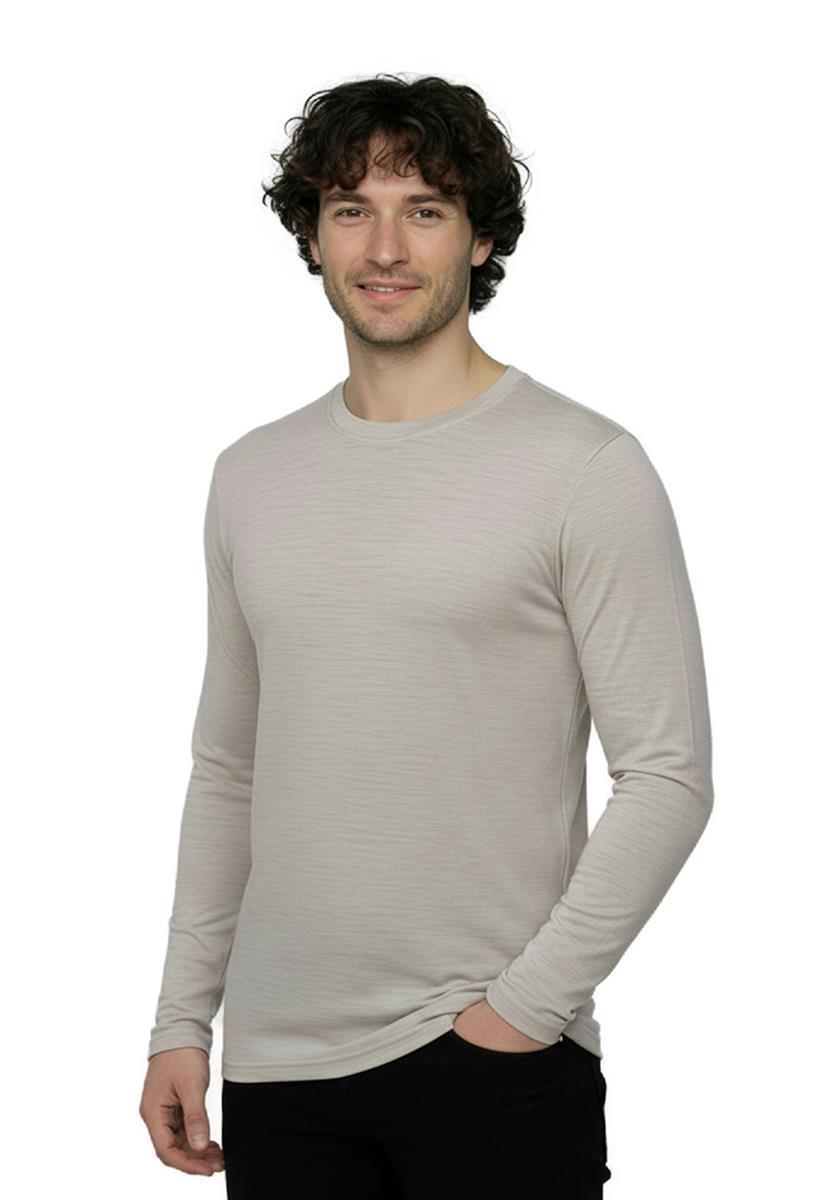 Greenbomb Basic Base Langarmshirt Sandstone Merino