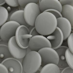 Kam Snaps Plastic Snaps B24 Druckknöpfe Hellgrau 50 Sets