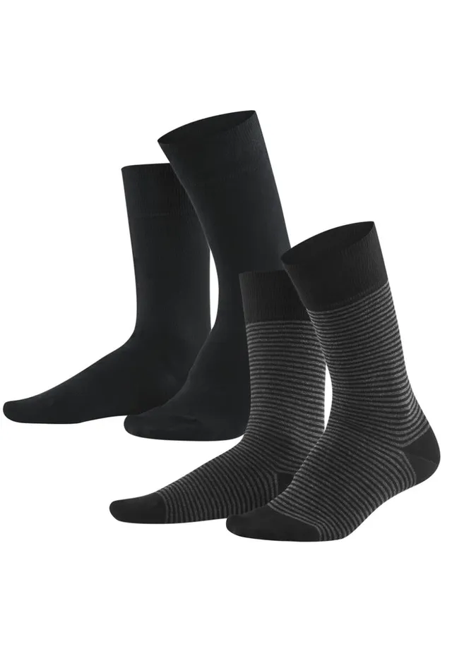 Marlowe Nature Arni 2er Socken black/anthra Bio-Baumwolle 43-46
