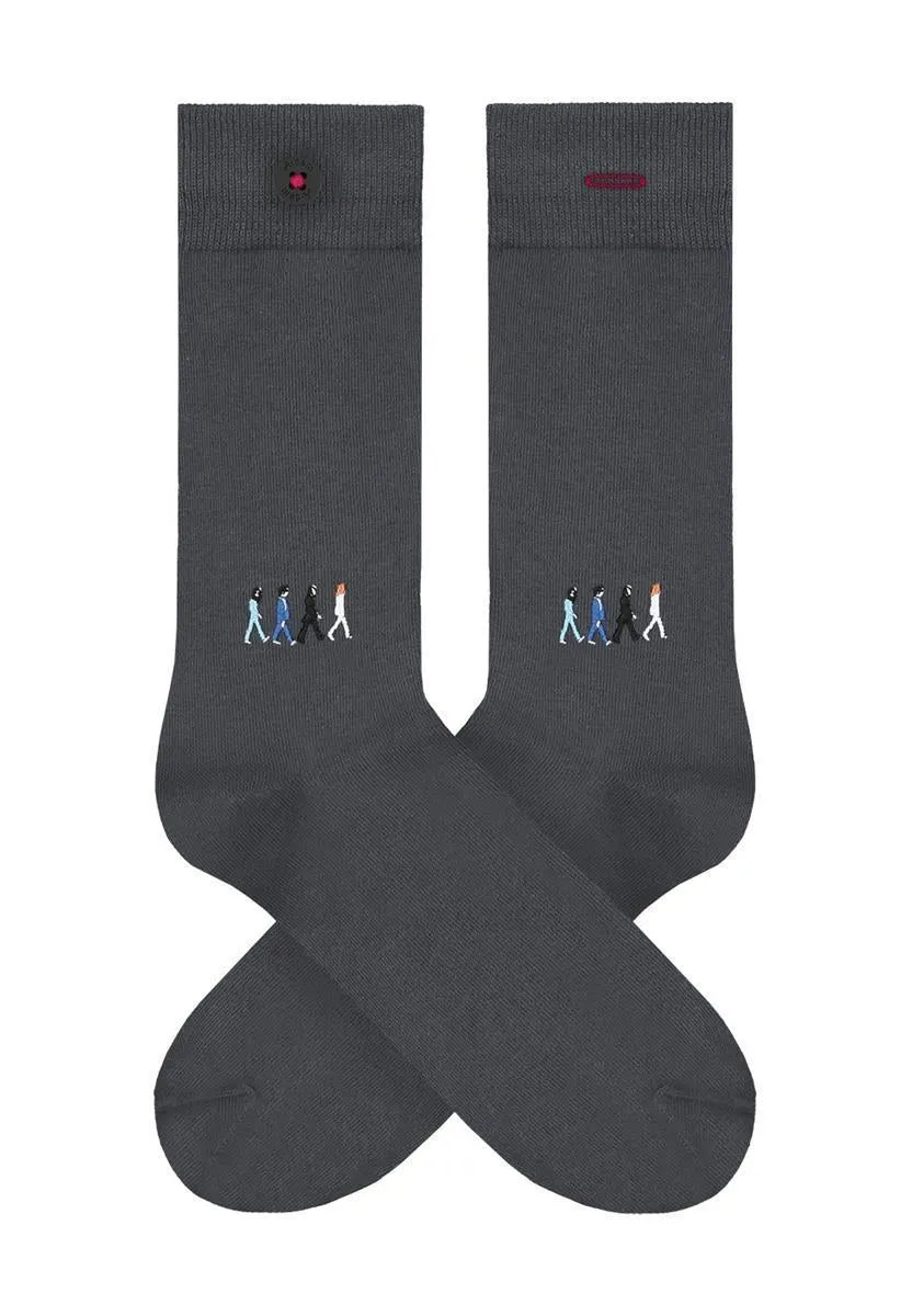 marlowe nature Onno Socken Onno grey 36-40 Bio-Baumwolle Stick