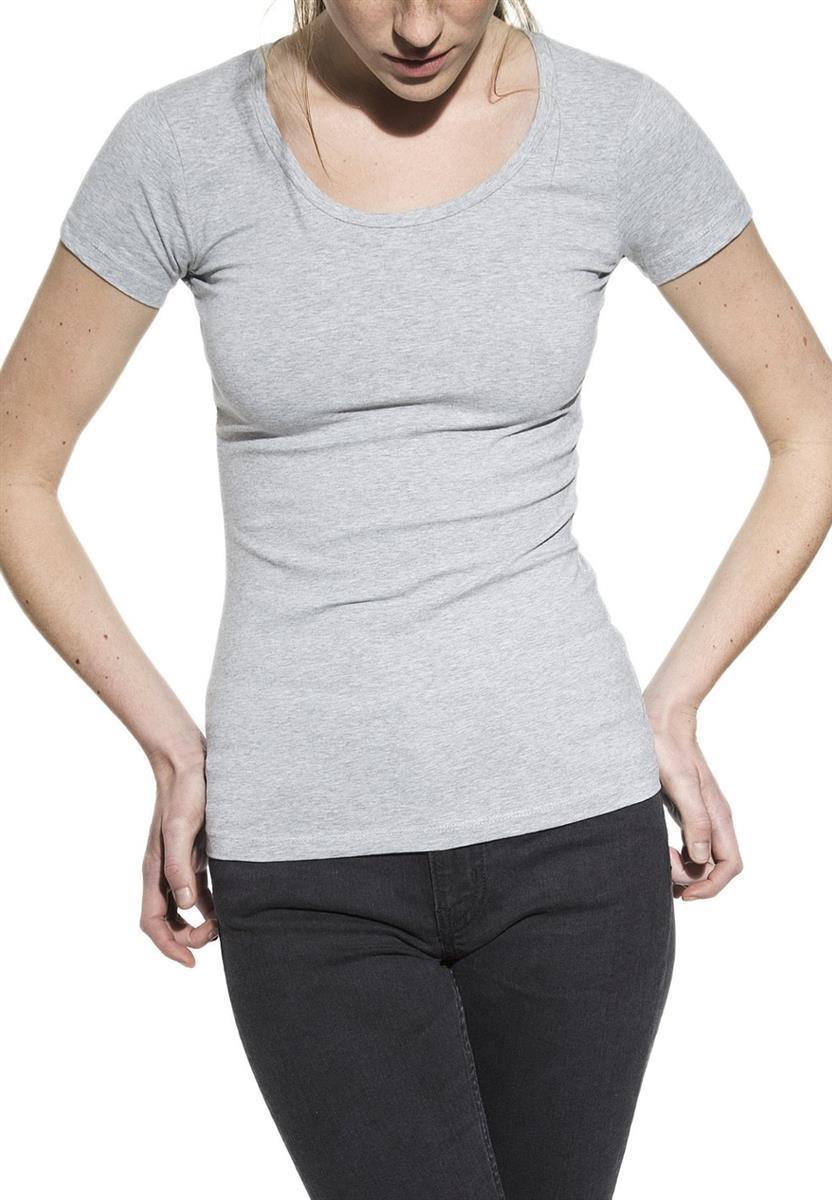 marlowe nature Crew Neck T-Shirt grey melange Bio-Baumwolle