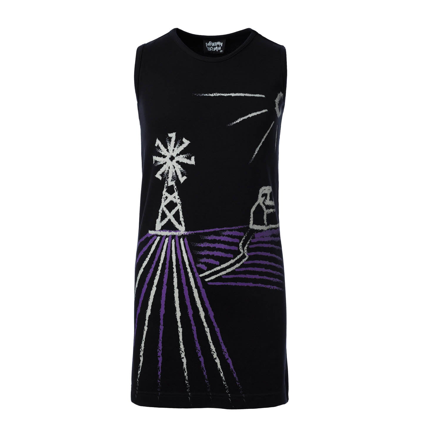 Infantium Victoria T-Shirt Kleid schwarz Windmühle Baumwolle