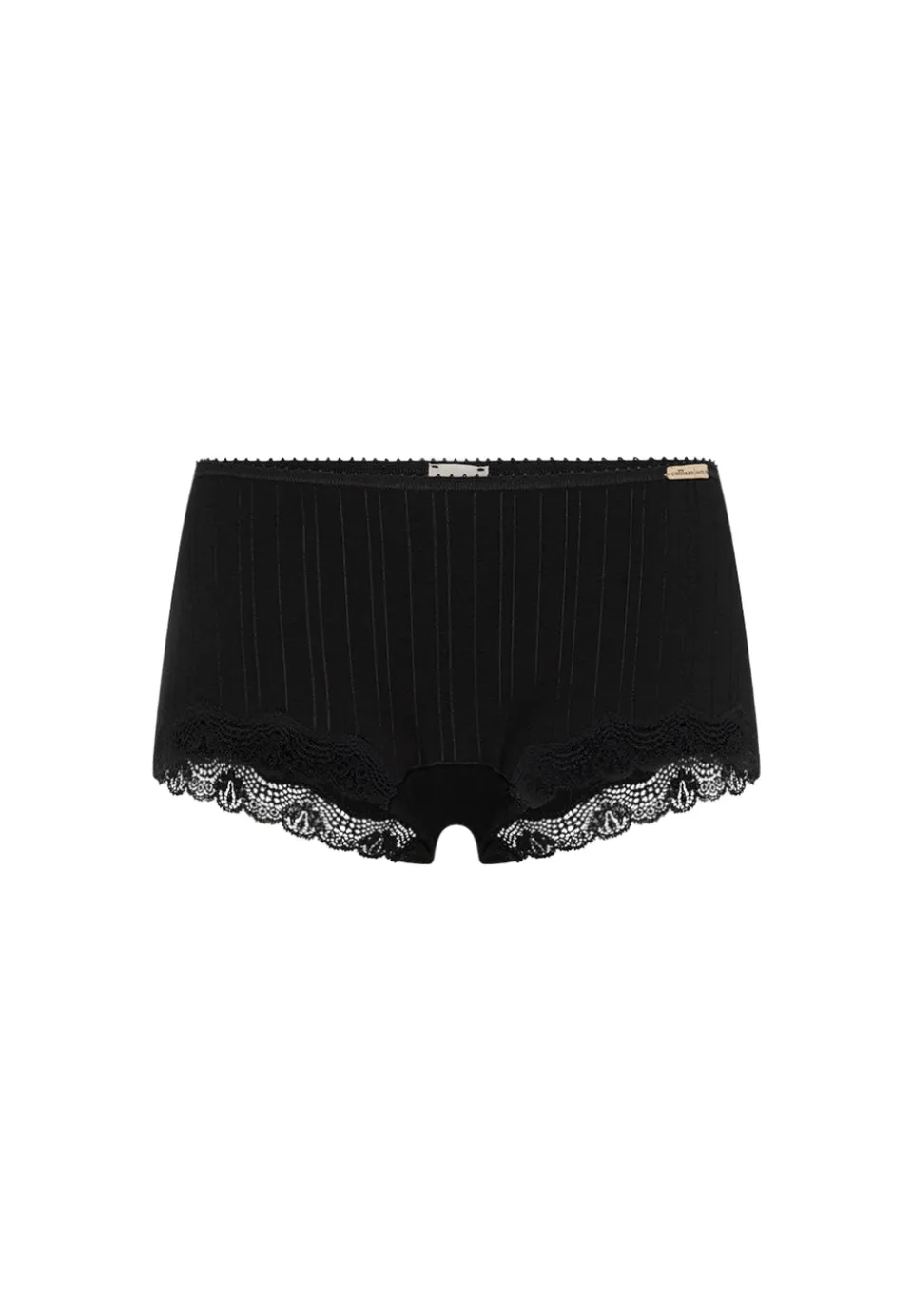 marlowe nature Hipster mit Spitze Unterhose schwarz Bio-Baumwolle