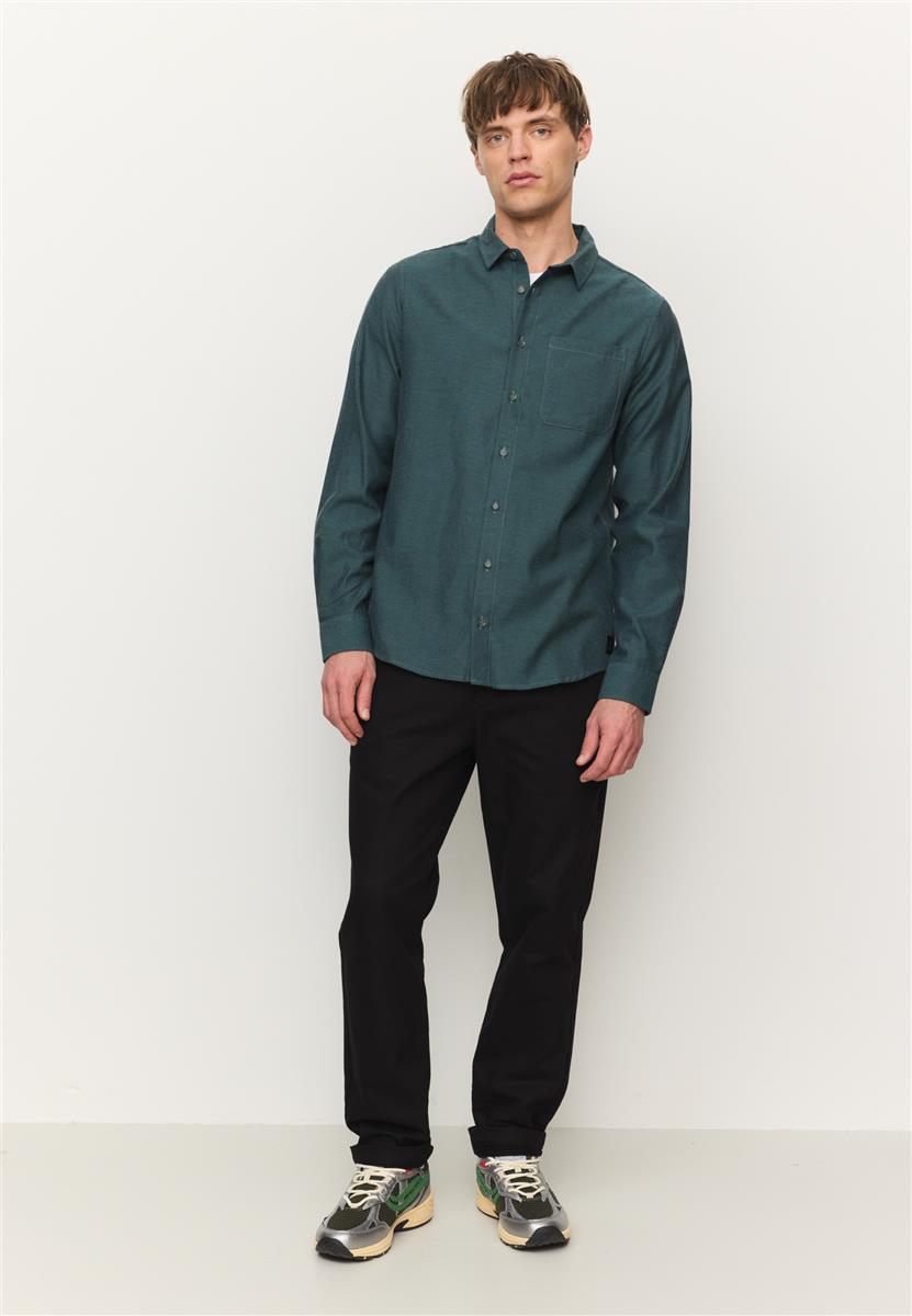 marlowe nature Shirt Lentil Flanellhemd deep green
