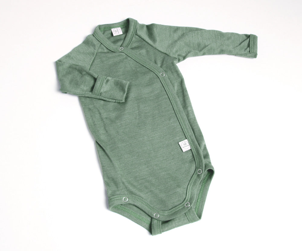 Naturkind Wolle Seide Body langarm Marineblau 50/56 GOTS