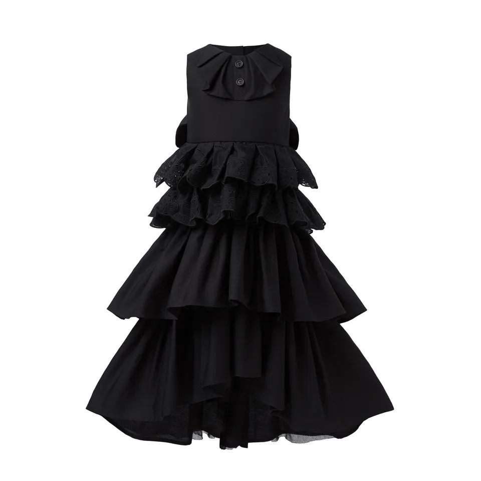 Infantium Victoria Steampunk Kleid Schwarz Spitze Baumwolle