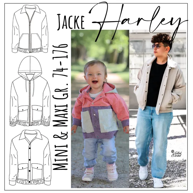 Moeve Design Harley Oversize Jacke Schnittmuster Kinder 74-176