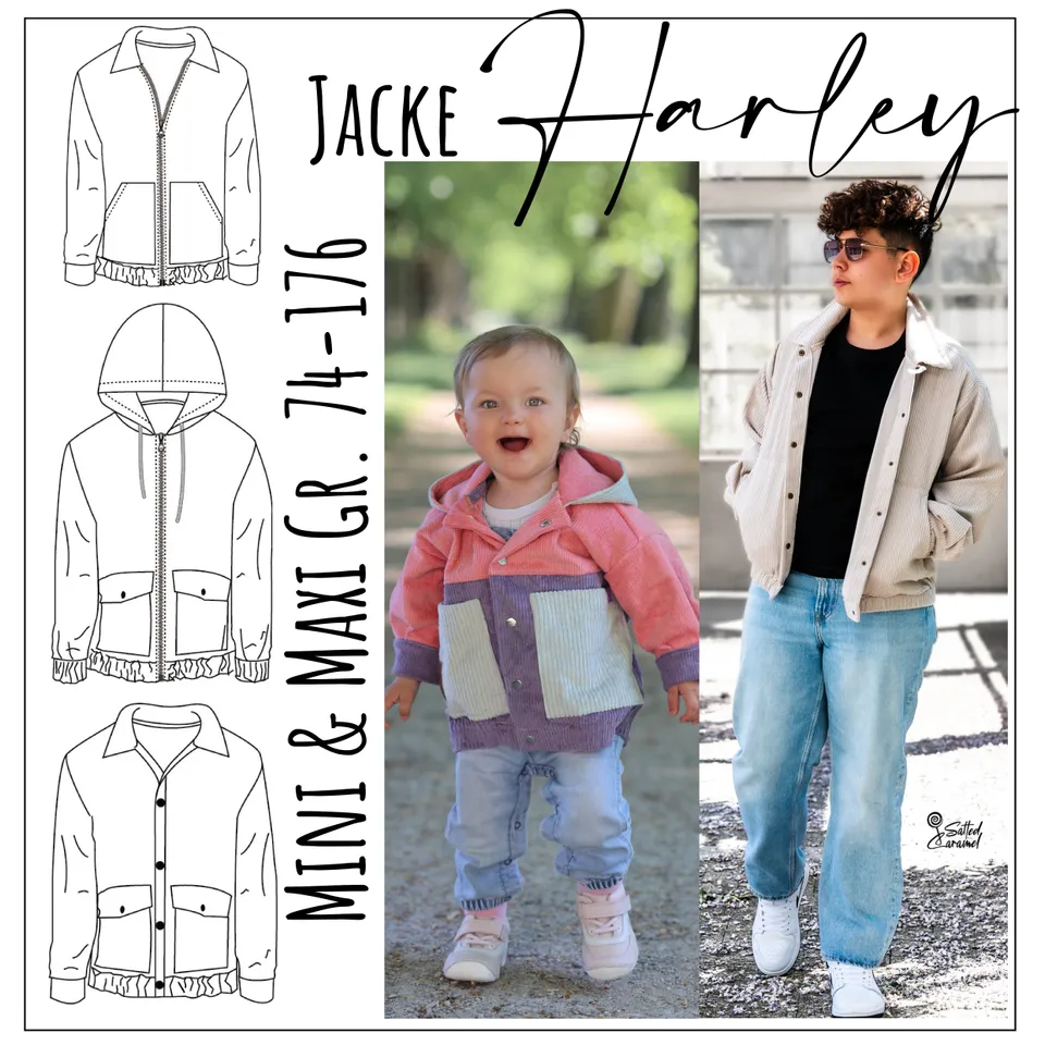 Moeve Design Harley Oversize Jacke Schnittmuster Kinder 74-176