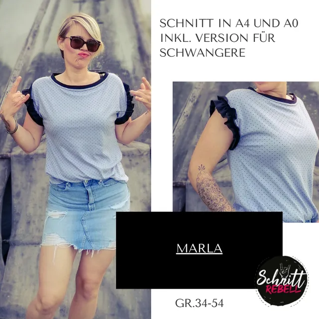 Schnittrebell Ebooks Shirt Marla Schwangerschaft 34-54